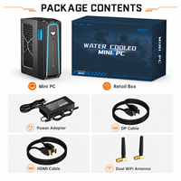 Mini PC Refrigerado por Agua, Ryzen R7/R9, RTX 4070/5070, Windows 11, DDR5, WiFi 7, PC de Juegos, Computadora de Escritorio para Estación de Trabajo de IA