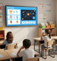 Pantalla Plana Interactiva de 65 Pulgadas 4K CVT MTK9679 Android 14.0, Chip 4GB+32GB, 20 Puntos Táctiles, Cámara de 48MP, Altavoces Duales de 15W, para Reuniones y Educación