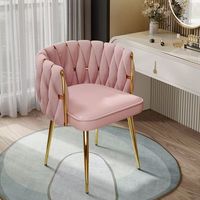 Table de manucure moderne de luxe haut de gamme, ensemble de 2 chaises en velours rose, plateau en marbre, bureau à ongles pour salon de beauté professionnel, mobilier de spa