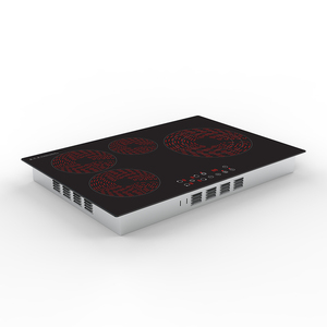 Table de cuisson infrarouge 4 brûleurs de 30 pouces pour usage domestique, <span class=keywords><strong>plaque</strong></span> de cuisson en verre céramique avec commande tactile par capteur - Product Image 2