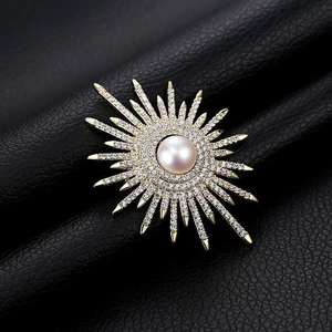Broches de perlas, <span class=keywords><strong>trajes</strong></span> de mujer, corsages, dijes individuales, broches de girasol, accesorios versátiles y elegantes, accesorios de alta gama <span class=keywords><strong>para</strong></span> damas. - Product Image 4