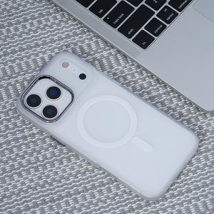 Étui de téléphone en TPU+PC mat pour 15 Pro Max, coque fine magnétique, support de charge, antichoc, étanche, design uni - Product Image 5