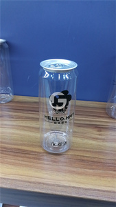 Prix d'usine, canettes transparentes en PET de 500 ml avec personnalisation du logo, les canettes en PET de 500 ml les plus vendues - Product Image 3