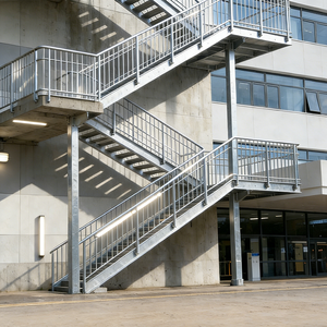 Escaleras de Escape de Incendios Industriales de Metal, Peldaños Galvanizados, <span class=keywords><strong>Escalones</strong></span> Compuestos para Exteriores, Alto Estándar de Seguridad - Product Image 5