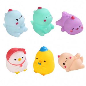 Mini jouet de bain éducatif pour enfants en vinyle et plastique, dinosaure et canard, avec fonction de pression pour faire sortir du lait (Dragon) - Product Image 1