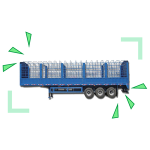 Semirremolque de Plataforma con Barandas para Transporte de Animales y Carga de 60/80/100 Toneladas, 3 Ejes, Alta Calidad, Venta Caliente - Product Image 1