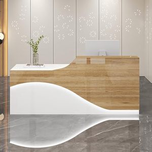 Mostrador de Recepción Moderno con Forma Artística <span class=keywords><strong>para</strong></span> Salón, Oficina, Hotel, <span class=keywords><strong>Spa</strong></span> - Product Image 1