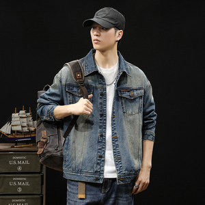 Veste en jean surdimensionnée en coton premium Dirty Was avec fermeture éclair personnalisée pour homme - Product Image 6
