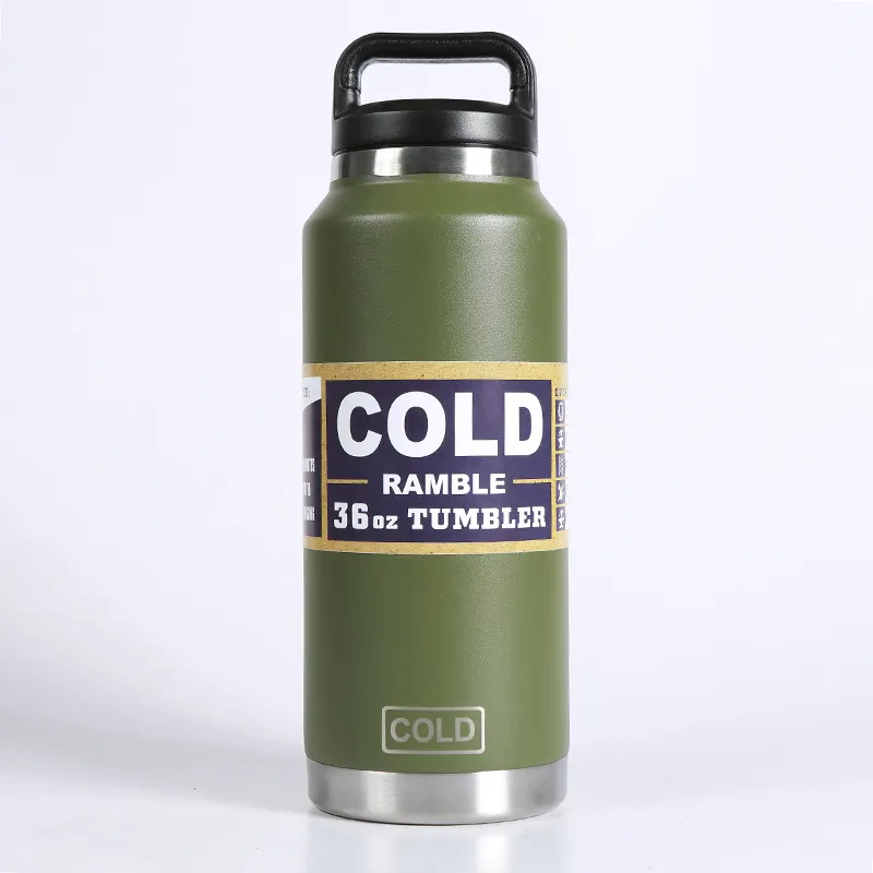 ふた付きの冷たい36オンスボトルステンレス鋼GYMスポーツウォーターボトル