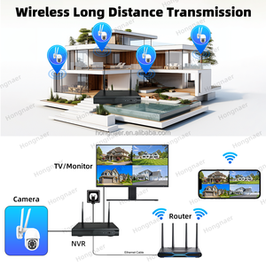 Hongnaer 3MP 10 kênh ngoài trời video Home an ninh IP NVR CCTV WIFI PTZ <span class=keywords><strong>Camera</strong></span> Kit Set hệ thống eseecloud không dây surveil hệ thống - Product Image 5