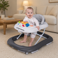 Brightbebe 2-in-1 Baby Activity Walker Rangka Besi Stasiun Mainan Lepas Pasang Dapat Dilipat Kapasitas Beban 15kg 6-3 Tahun Bersertifikasi EN