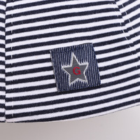 Gorro Unisex con Bordado de Rayas Rosas para Niños de 1 a 3 Años, Uso Diario, Primavera/Verano, Algodón, 48-50 cm de Circunferencia de Cabeza, Etiqueta de Estrella