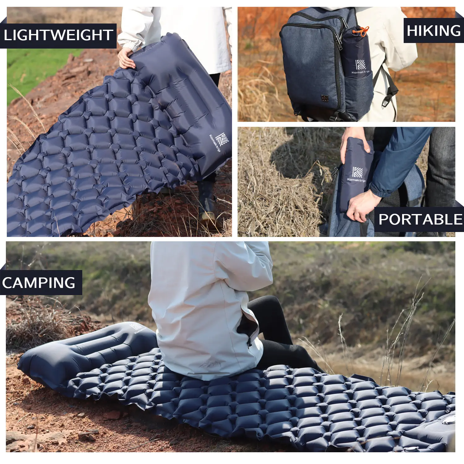 พรีเมียร์ยอดนิยมขนาดกะทัดรัด Ultralight TPU พองตั้งแคมป์เบาะรองนอนพร้อมปั๊มเท้าในตัวที่นอนลมตั้งแคมป์เสื่อนอน