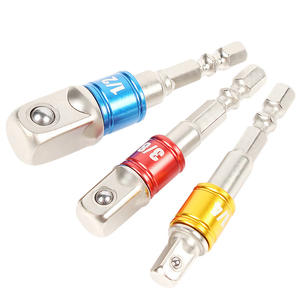 Outil de tournevis pneumatique à douille 8 pièces avec adaptateur électrique, tige 1/2, 3/8, 1/4 tête hexagonale et carrée - Tournevis électrique - Product Image 2