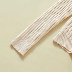 Design Vintage multicolore col en v simple boutonnage Cardigan court femme pull tricoté - Product Image 6