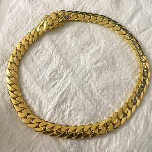 Cadena de Eslabones Figaro Clásica Chapada en Oro, Collar Unisex Estilo Miami, Aleación de Zinc, Certificado IGI, Joyería para Uso Diario, Regalo para Fiestas - Product Image 1