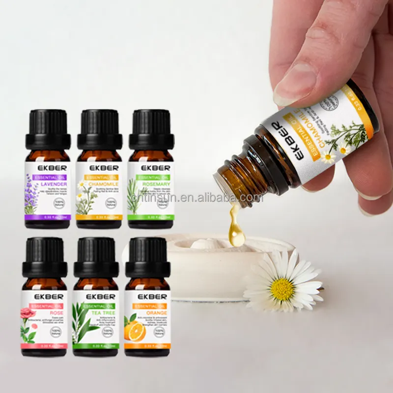 Tangerine Basil Camphor Cypress Fennel Cajeput Aromatherapy Pure Natural Essential Oil Set