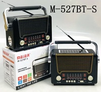 Radio solaire rétro portable Meier M-527BT-S 2021, la plus récente, avec radio AM FM SW