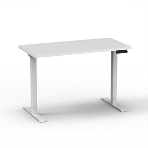 Electric Height Adjustable Desk Leg Dual Motor 960-1500mm White Metal Frame Office <b>Computer</b> Desk Bracket - Product Image 2