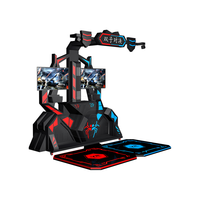 Machine de jeu de tir VR multijoueur 2 joueurs, simulateur avec pistolet en aluminium, fibre de verre et métal, pour jeux de bataille sur station de jeu, en promotion