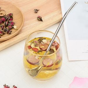 Cuillère-filtre réutilisable en acier inoxydable pour Yerba Maté, paille droite et infuseur à thé en vrac - Product Image 3