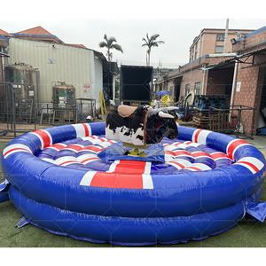 Loco paseo eléctrico Raging Bull inflable mecánico Bull Rodeo con ojos rojos y efecto humo - Product Image 3