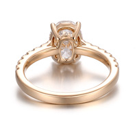 Bague de fiançailles en or massif 14k 18k avec diamant de laboratoire cultivé pour homme et femme, certifiée IGI Gia, 2ct 3ct VVS, bijoux en diamant de laboratoire sur mesure