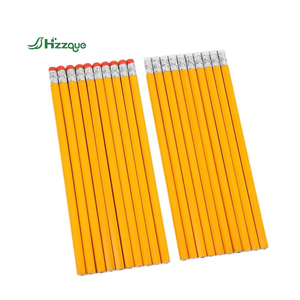 Lápiz HB amarillo con cabeza cortada Lápiz escolar de colores para niños para escribir y dibujar para alumnos Premios al por mayor - Product Image 1