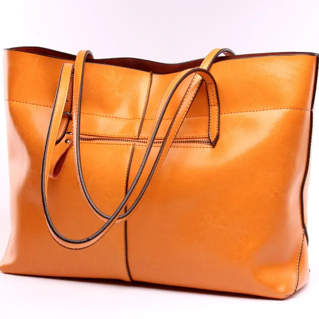 حقيبة نسائية من الجلد الطبيعي سعة كبيرة حقيبة حمل حقيبة يد نسائية الأكثر مبيعًا في حقائب نسائية بالجملة