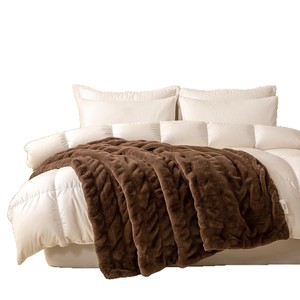 Faux Fur Plush Blanket Soft Thick <b>Double</b> Sided Warm Cozy Flannel Sofa <b>Throw</b> Office Nap Blanket All Season - Product Image 5