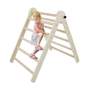 New Arrival Children's Wooden Climbing Toy Foldable Wooden Climbing Triangle Toys Playground For Toddlers Kids