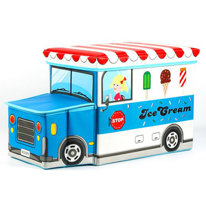 Bunter Stoff Faltbarer Kinder-Tiermotiv-Aufbewahrungshocker für das Schlafzimmer - Product Image 5