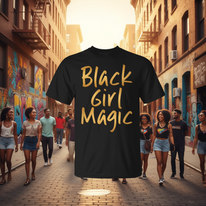Maglietta Black Girl Magic Gold unisex per adulti taglia media - Product Image 3