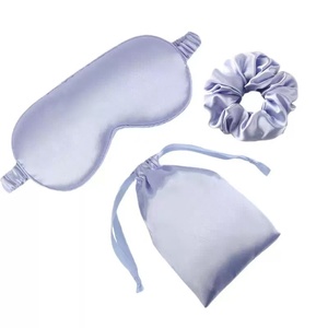 Ensemble de 3 masques de sommeil en soie artificielle, chouchous en satin, bandeau de nuit occultant, style formel et mignon, utilisation toute saison, cadeaux - Product Image 1