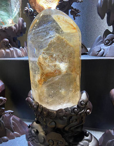 งานฝีมือคริสตัลจากประเทศจีนผลิตจากหินธรรมชาติคุณภาพสูงหินควอตซ์ขัดเงาสวนสวยพร้อมทับทิมสำหรับสะสม - Product Image 1