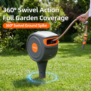 Enrouleur de tuyau d'arrosage rétractable innovant de 25 m avec rotation à 360° et rembobinage automatique - Product Image 2
