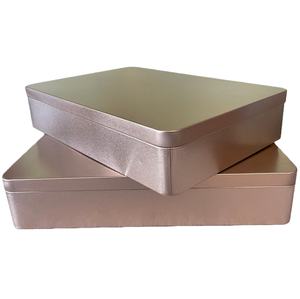 Latas Redondas y Rectangulares de Hojalata, Cajas Metálicas Cuadradas para Envasado, Tarro de Galletas para Almacenamiento de Alimentos, Café, Dulces, Cosméticos, Pasteles - Product Image 3