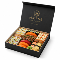 Caja de Embalaje para Sushi con Logotipo Personalizado, Contenedor de Alimentos de Papel, Caja de Cartón para Llevar Comida, Caja de Lujo Impresa para Llevar