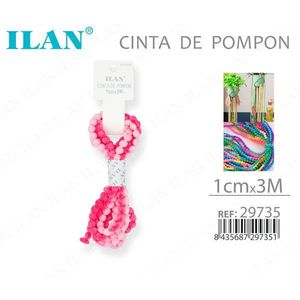 ริบบิ้นอิลัน ปอมปอม 1 ซม.x3 ม. ตกแต่งงานฝีมือหลากสี - Product Image 1
