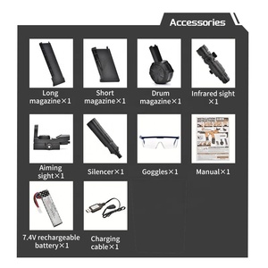Pistola <span class=keywords><strong>de</strong></span> Bolas <span class=keywords><strong>de</strong></span> <span class=keywords><strong>Gel</strong></span> KK <span class=keywords><strong>de</strong></span> 57 cm, Recargable, <span class=keywords><strong>de</strong></span> Velocidad Automática, MP17, Eléctrica, Lanza Balas <span class=keywords><strong>de</strong></span> <span class=keywords><strong>Gel</strong></span>, Manual y Automática Integrada, para Niños - Product Image 6