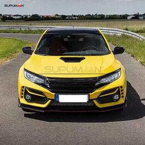 SPM marque pare-chocs diffuseur Spoiler jupe latérale 2016 2017 <span class=keywords><strong>2018</strong></span> 2019 2020 2021 pour <span class=keywords><strong>Honda</strong></span> Civic <span class=keywords><strong>Type</strong></span> R 1-1 Style Kit de carrosserie accessoires - Product Image 3