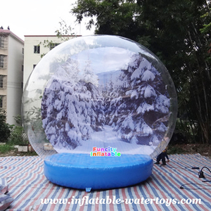 Funcity nóng bán trong suốt Xmas trang trí bên khổng lồ Kích thước con người toàn cầu Tuyết Ảnh gian hàng giáng sinh Inflatable <span class=keywords><strong>snowglobe</strong></span> - Product Image 3