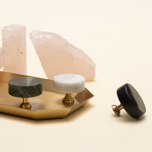 Natural <strong>Brass</strong> Drawer Pull Handle <strong>Knob</strong> Bedroom Furniture Kitchen Cabinets Tray Boxes Marble White Green Stone Terrazzo Finish - Product Image 6