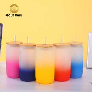 16oz boule à neige chaleur revêtement thermique transfert eau clair givré sublimation verre peut tasse - Product Image 6