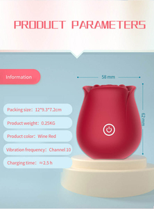 Mini Bomba de Clítoris Portátil con Forma de Rosa, Bajo Ruido 40dB, Juguetes Sexuales Impermeables, Vibrador de Bala para Viajes - Product Image 6