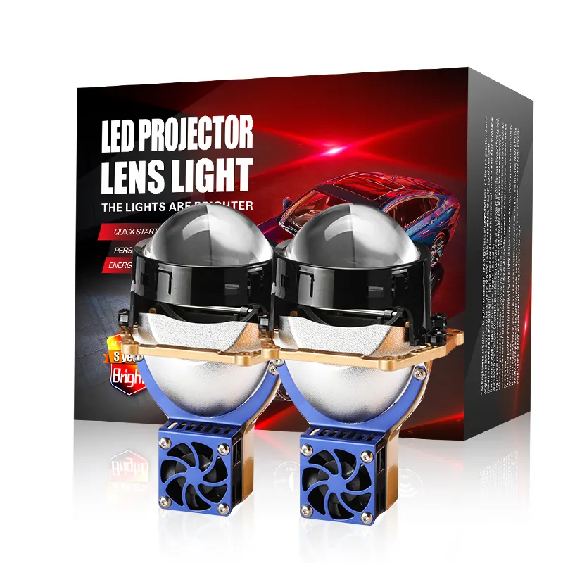 3 inch car projector head lights Dual Led 60watt Bi LED Laser Projector lens