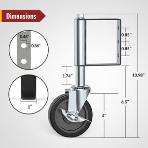 <span class=keywords><strong>Roulette</strong></span> de porte à ressort 4 pouces - Product Image 3