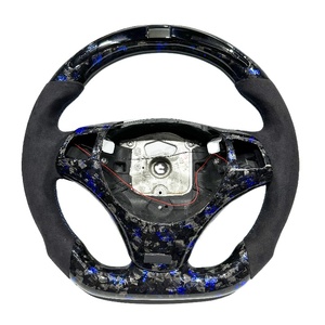 Volante Deportivo de Fibra de Carbono Azul Forjado con Alcántara Negra, Estilo Nuevo, Compatible con <span class=keywords><strong>BMW</strong></span> E90 E91 E92 E93 E87 E82 M3, Accesorios para Auto - Product Image 1