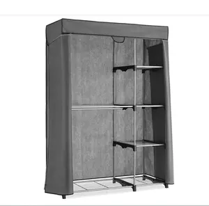 Wholesale Simple Folding Wardrobe Storage Fashion Nonwoven Assembly Folding Inexpensive Cloth Wardrobe