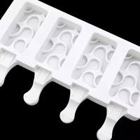 Moule à glace en silicone de qualité alimentaire, en forme de cube, pour sucettes glacées, sorbet, outil de décoration de gâteaux durable, fournitures